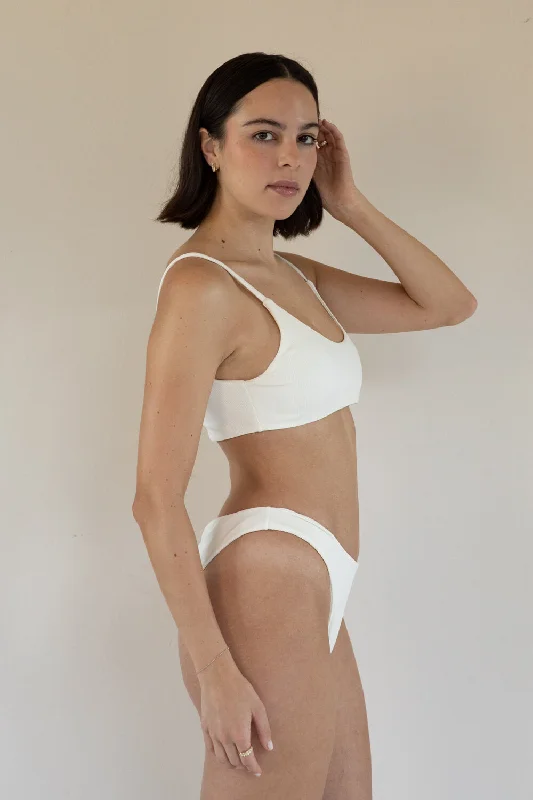 The Bralette Top - Ribbed Cream