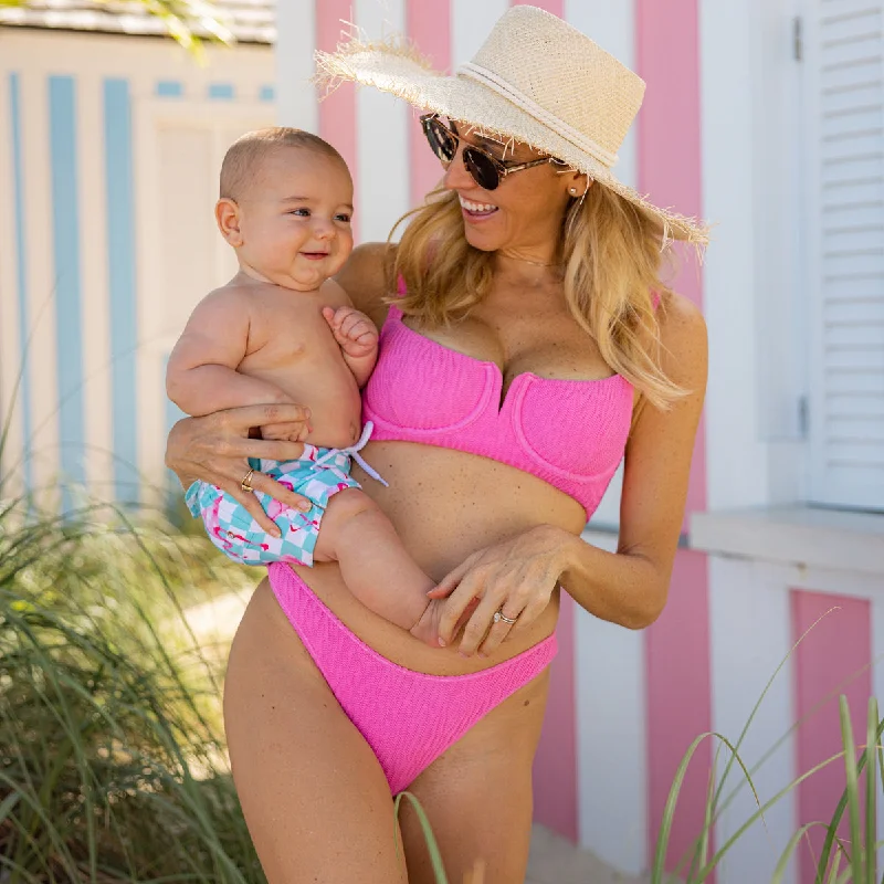 The Caicos - Luxe Crinkle Stretch Sporty Bikini Bottom