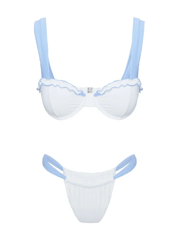 This Summer Underwire Bikini Top Blue / White