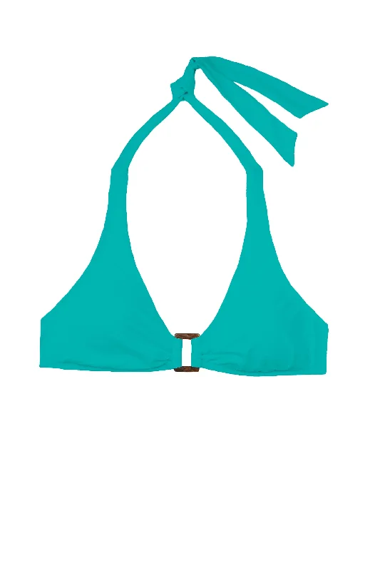 Tortoise Halter  |  Textured Seafoam Aqua