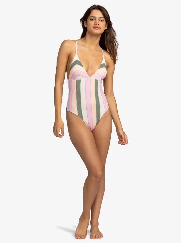 Vista Stripe One-Piece Swimsuit - Agave Green Very Vista Stripe