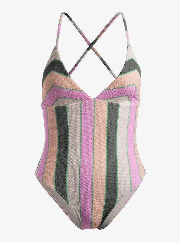 Vista Stripe One-Piece Swimsuit - Agave Green Very Vista Stripe