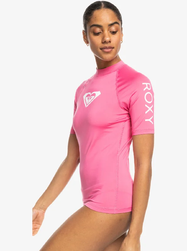 Whole Hearted Short Sleeve UPF 50 Rashguard - Shocking Pink