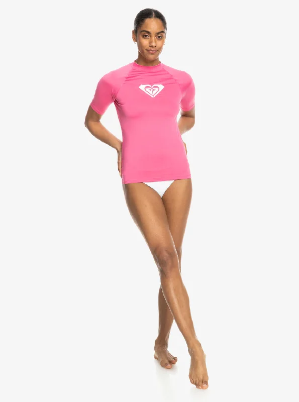 Whole Hearted Short Sleeve UPF 50 Rashguard - Shocking Pink