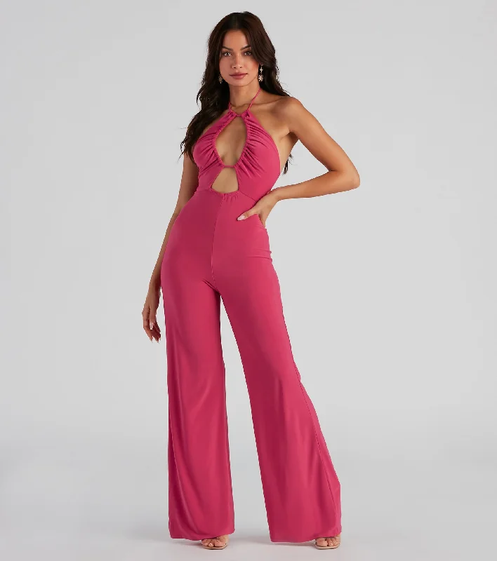 Go With The Flow Halter Jumpsuit