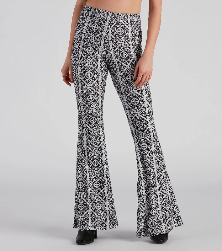 Kaleidoscope Boho Flare Pants