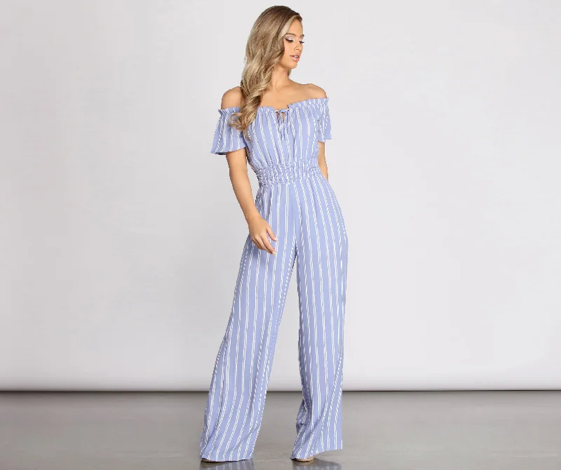 Nautical Babe Striped Jumpsuit