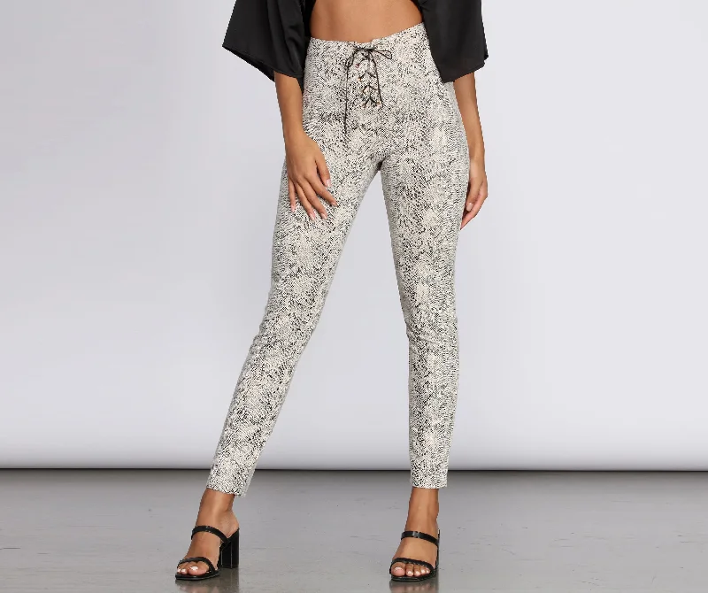 Sassy Snake Skinny Pants