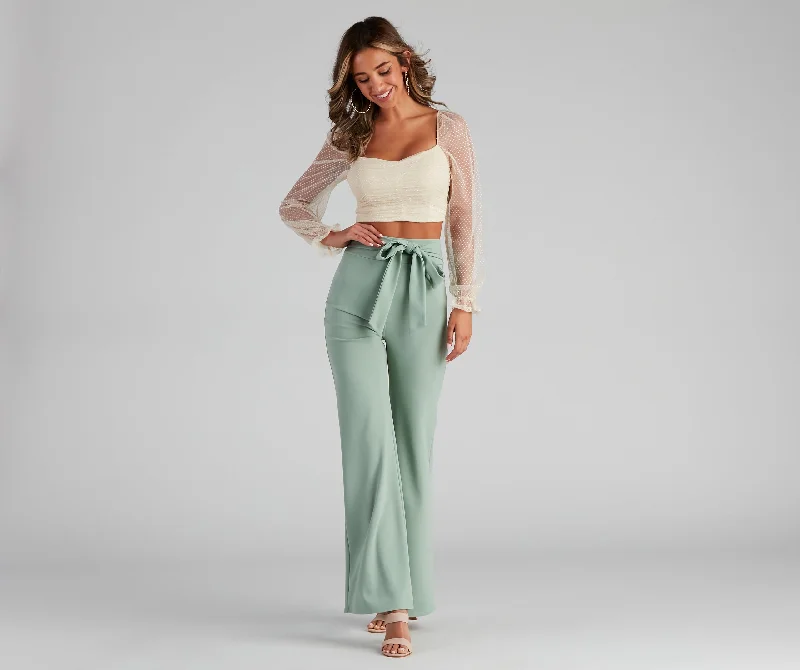 Sealed With Style Tie-Waist Pants