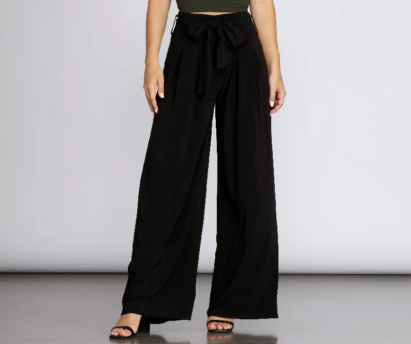 High Waist Wide Leg Trousers