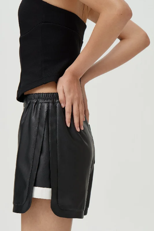 BORA VEGAN LEATHER SHORTS