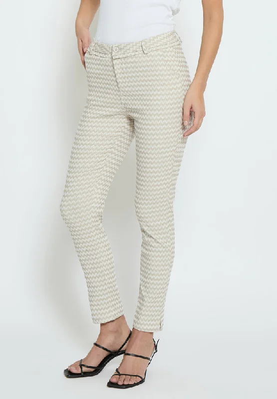 MSCarma Striped 7/8 Pant - Light Birch Graphic ST