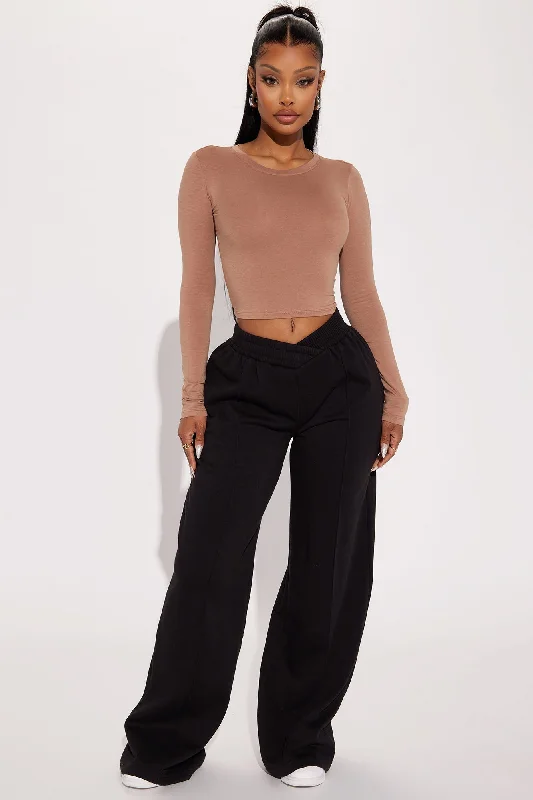 Cassandra Cross Over Lounge Pant - Black