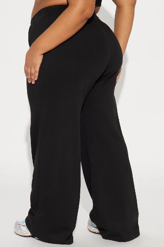 Cassandra Cross Over Lounge Pant - Black