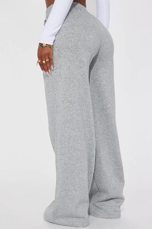 Cassandra Cross Over Lounge Pant - Heather Grey