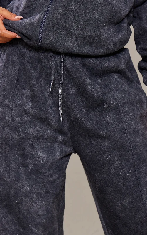 Charcoal Washed Seam Detail Straight Leg Jogger