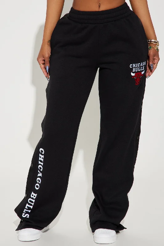 Chicago Bulls Snap Button Pants - Black