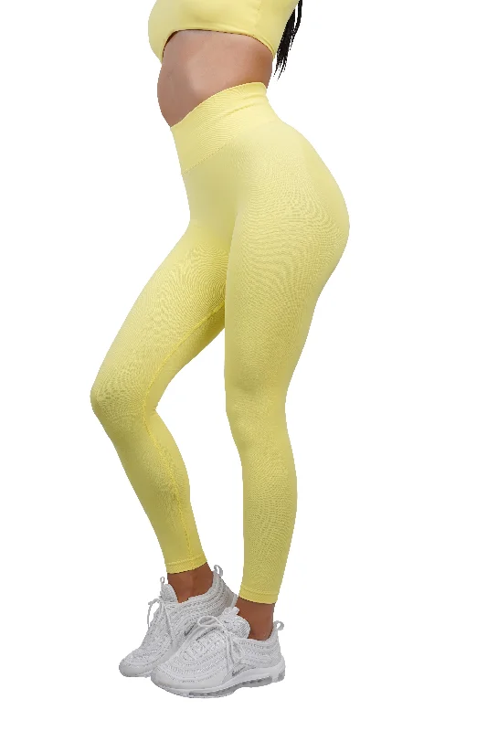 CORE SCRUNCH LEGGINGS - YELLOW