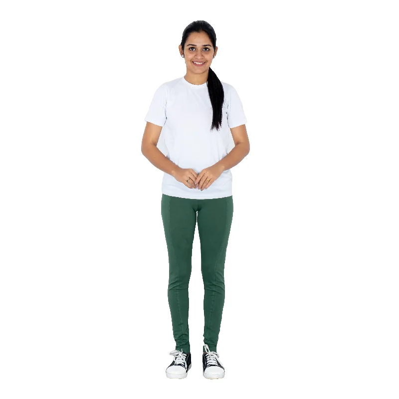 Dark Green Adults Leggings with Pockets