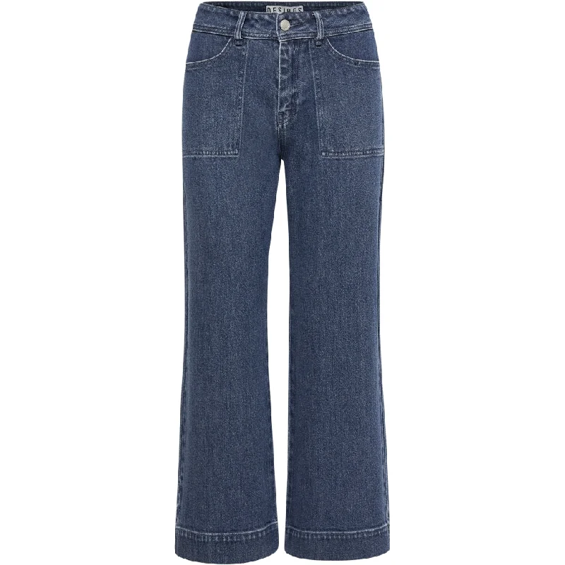 DSFlorence HW Denim Pants - Dark Denim Blue