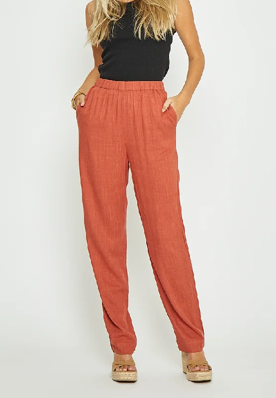 DSNatalie Linen Pants - Bombay Brown