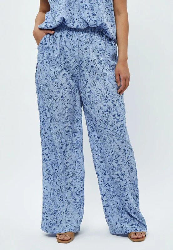 Elies Pants Curve - Skyway Blue Print