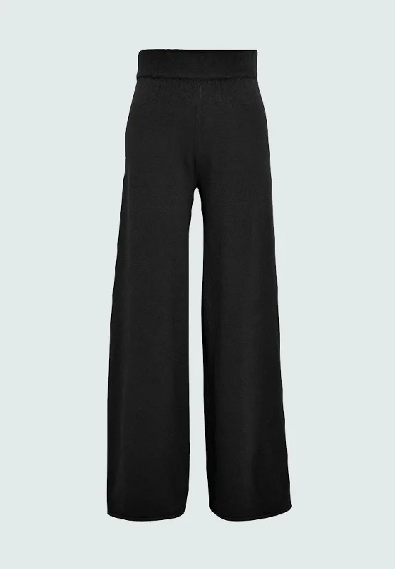 Evia Wide Leg Pant - Black