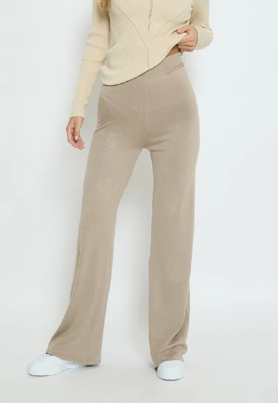 Evia Wide Leg Pant - Cobblestone