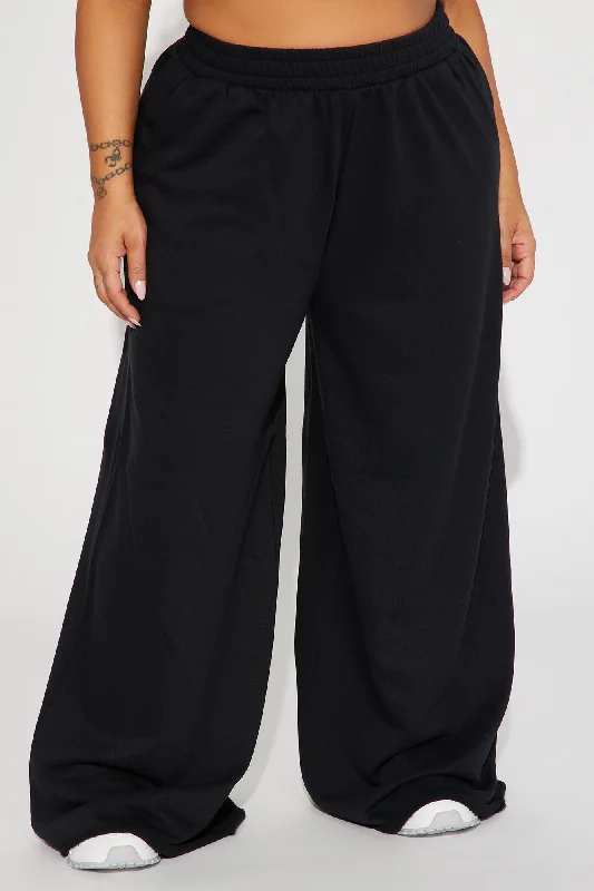 Fair Game Lounge Wide Leg Pant - Black