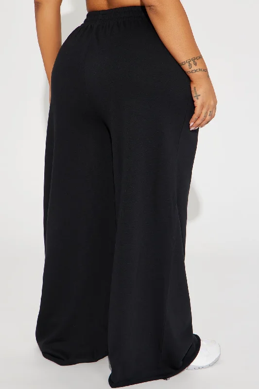 Fair Game Lounge Wide Leg Pant - Black