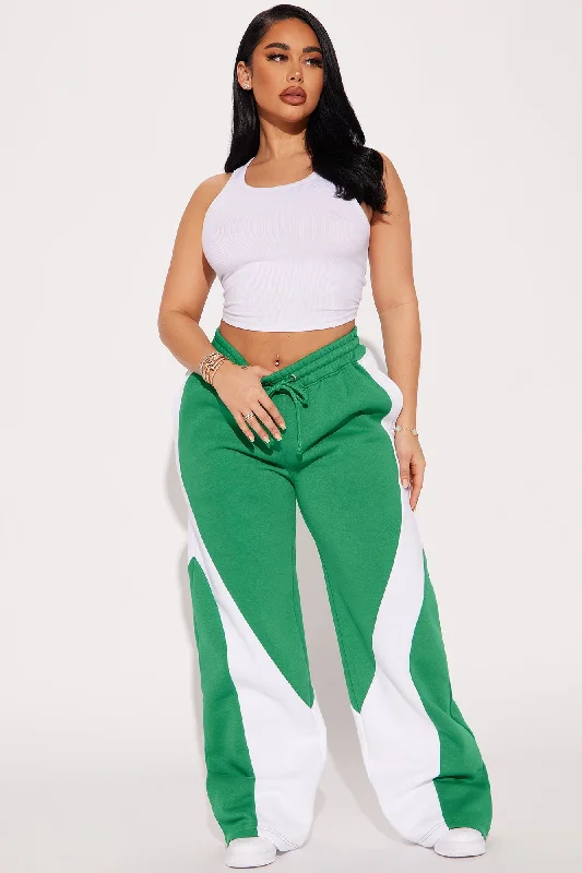 Fast Track Fleece Wide Leg Pant - Kelly Green