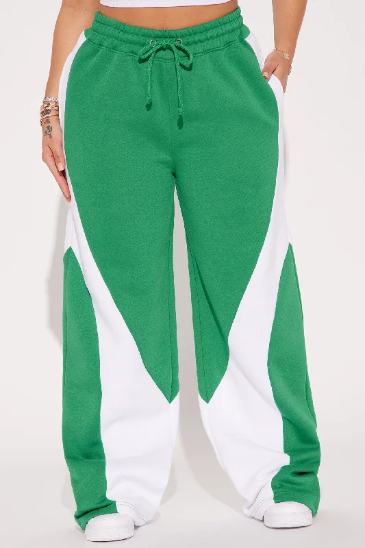 Fast Track Fleece Wide Leg Pant - Kelly Green