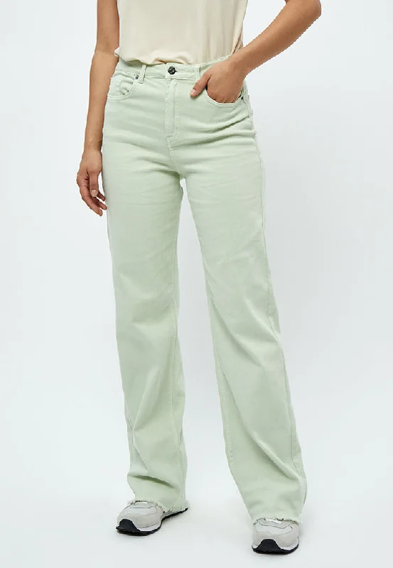 Fran Garment Dyed Pant - Green Mint