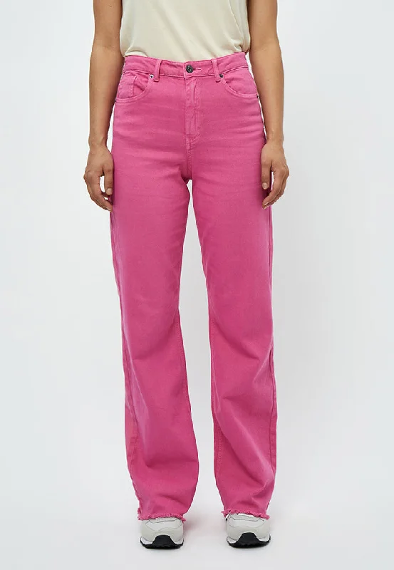 Fran Garment Dyed Pant - Magenta Pink