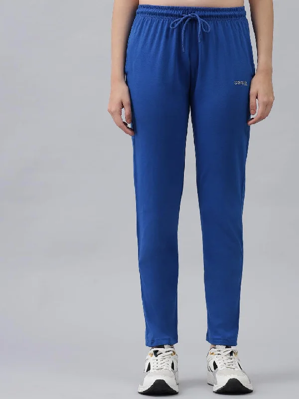 GRIFFEL Women Basic Solid Regular Fit Royal Trackpant