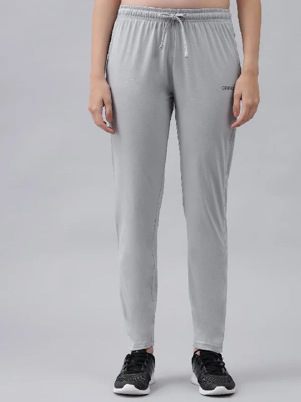 GRIFFEL Women Basic Solid Regular Fit Steel Grey Trackpant