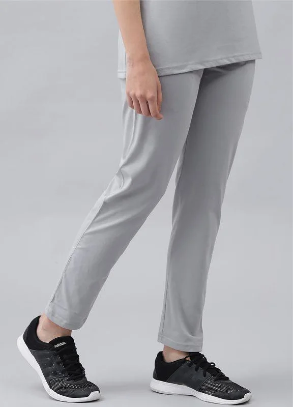 GRIFFEL Women Basic Solid Regular Fit Steel Grey Trackpant