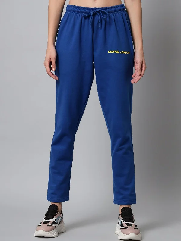 Griffel Women’s Front Logo Basic Solid Royal Trackpant