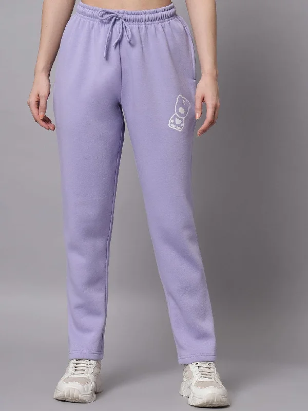 Griffel Women’s Front Logo Color Printed Mauve Trackpant