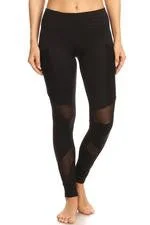 High quality mesh insert legging