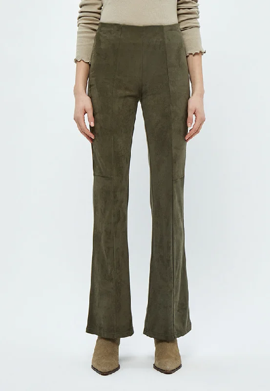 Jalena Flared Pants - Beluga Green