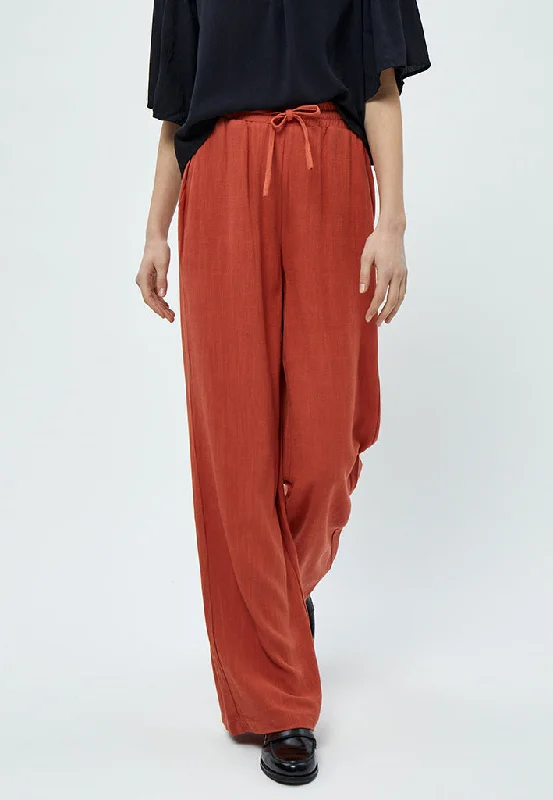 Jin Linen Pants - Burnt Red