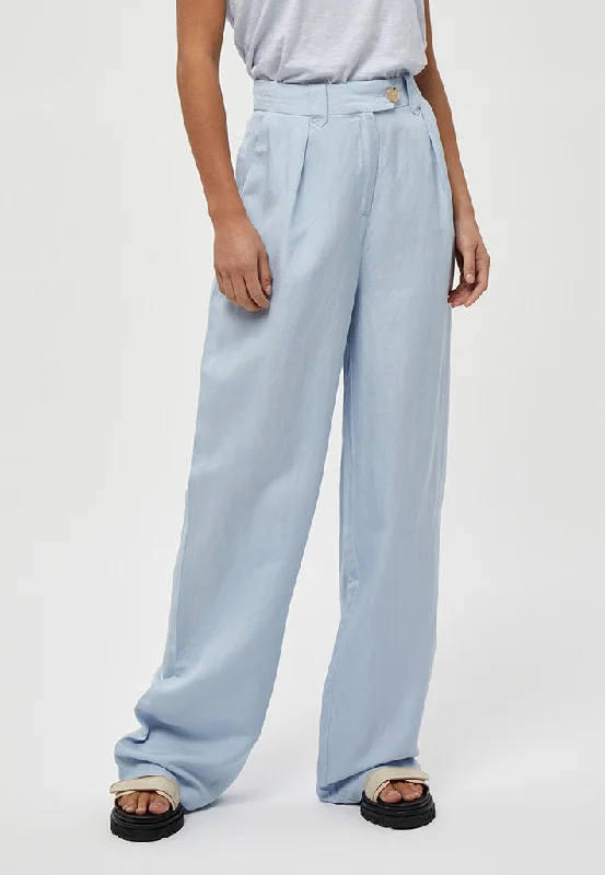 MSMarly Linen Pants - Ibiza Blue