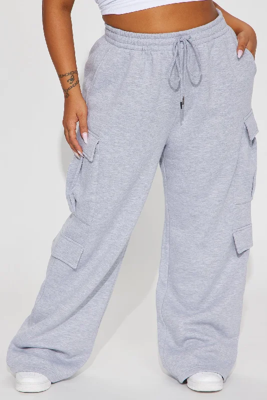 Milan Cargo Lounge Pant - Heather Grey