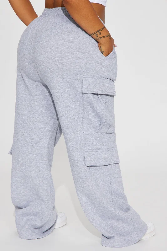 Milan Cargo Lounge Pant - Heather Grey