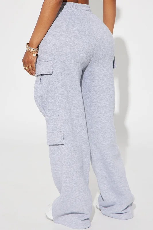 Milan Cargo Lounge Pant - Heather Grey