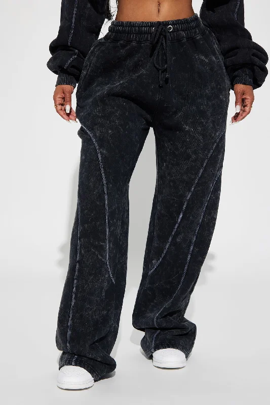 Norah Washed Lounge Pant - Black