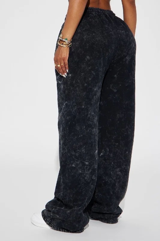 Norah Washed Lounge Pant - Black