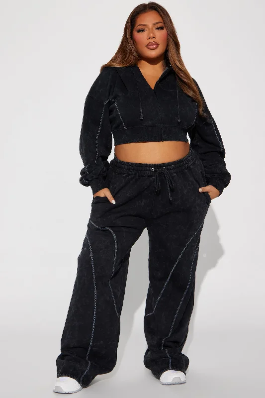 Norah Washed Lounge Pant - Black