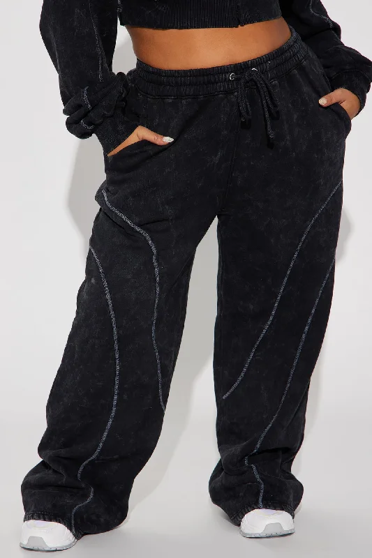 Norah Washed Lounge Pant - Black